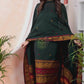 Handwoven Jamdani Muslin Kurti  |  Army Green