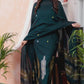 Deep Sea Green | Handloom Jamdani Linen Unstitched 2-Piece Kurti | Baluchari Design