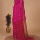 Handwoven Pure Jamdani Silk Saree  |  Magenta Pink