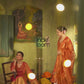 Festival Crimson | Handloom Jamdani Tissue Unstitched 2-Piece Kurti