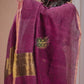 Handwoven Jamdani Linen Kurti  |  Wine Red