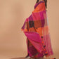 Handloom Bengal Linen Saree  |  Peach Orange