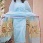 Light Blue | Handloom Jamdani Muslin Unstitched 2-Piece Kurti