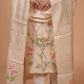 Handwoven Jamdani Tussar Silk Kurti  |  Champagne Beige