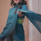 Handwoven Jamdani Linen Kurti  |  Deep Teal