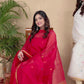 Handwoven Jamdani Muslin Kurti  |  Watermelon Pink