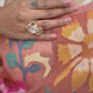 Hand Made Jamdani Saree With Coral Orange- 060