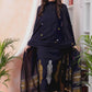 Handwoven Jamdani Linen Kurti  |  Midnight Black