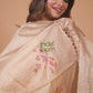 Handwoven Jamdani Tussar Silk Kurti  |  Champagne Beige