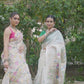 Handwoven Pure Jamdani Muslin Saree  |  Warm Ivory