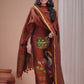 Coffee Brown | Handloom Jamdani Linen Unstitched 2-Piece Kurti