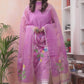 Orchid Bloom | Handloom Jamdani Muslin Unstitched 2-Piece Kurti