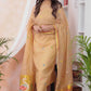 Desert Sand | Handloom Jamdani Muslin Unstitched 2-Piece Kurti | Paithani Design