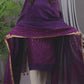 Deep Violet | Handloom Jamdani Linen Unstitched 2-Piece Kurti