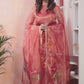 Soft Salmon | Handloom Jamdani Tissue-Silk Unstitched 2-Piece Kurti