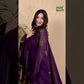 Plum Purple Muslin Linen 2-Piece Set Kurti & Dupatta (UNSTITCHED) - 869