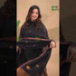 Dark Black Jamdani 2-Piece Set Kurti & Dupatta (UNSTITCHED) -753