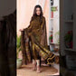 Olive Green Jamdani 2-Piece Set Kurti & Dupatta (UNSTITCHED) -473