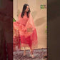 Pastel Red Linen Jamdani 2-Piece Set Kurti & Dupatta (UNSTITCHED) -739