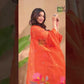 Fire Orange Jamdani 2-Piece Set Kurti & Dupatta (UNSTITCHED) -732