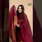 Blood Red Muslin Linen 2-Piece Set Kurti & Dupatta (UNSTITCHED) - 867