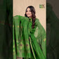Jungle Green Mercerised Cotton Meenakari Motif 2-Piece Kurti & Dupatta (UNSTITCHED)-871