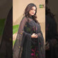 Coal Black Jamdani 2-Piece Set Kurti & Dupatta (UNSTITCHED) -740