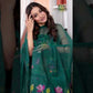 Teal Green Jamdani 2-Piece Set Kurti & Dupatta (UNSTITCHED) -420