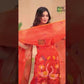 Pumpkin Orange Jamdani 2-Piece Set Kurti & Dupatta (UNSTITCHED) -754