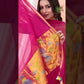 Deep Pink Paithani Muslin Jamdani 2-Piece Set Kurti & Dupatta (UNSTITCHED) - 367