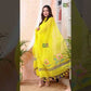 Sunflower Yellow | Handloom Jamdani Muslin Unstitched 2-Piece Kurti
