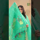 Cyan Blue Jamdani 2-Piece Set Kurti & Dupatta (UNSTITCHED) -781
