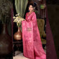 Rajani Rekha - Royal Rani pink silk with floral vine zari