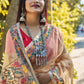 Mellow Cream All Over Floral Silk Jamdani Saree(Pre-Order)-026 - indeloom