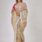 Multicolor Tulip Floral Garden Silk Jamdani Saree-022