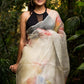 Multi Color Poppy Buds Garden Organza Hand-painted Saree-066