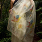 Strelitzia-Birds of Paradise Multicolored-Organza Hand-painted Sari-068