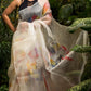 Multi Color Poppy Buds Garden Organza Hand-painted Saree-066