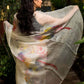 Multi Color Poppy Buds Garden Organza Hand-painted Saree-066