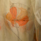 The Sketched Floral Poppy Organza Hand-painted Saree-063