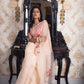 Red Poppies Organza Hand-painted Saree-059