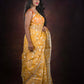 Tuscan Yellow Floral Needle Weave Silk Jamdani Saree-40